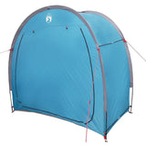 Vidaxl fietstent met dak met opslag blauw 210 x 90 x 174 cm