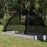 Vidaxl tent met dak met opslag grijs en zwart 236 x 108 x 120 cm
