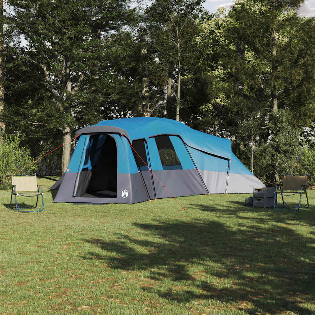 Vidaxl gezinstent met dak met opslag blauw 762 x 655 x 218 cm taft