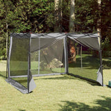 Vidaxl binnentent met dak grijs en oranje 303 x 303 x 196 cm taft