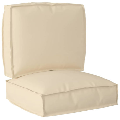 Vidaxl pallet kussen set 2 pcs beige oxford stof