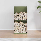 Vidaxl brandhoutrek 40x30x80 cm koudgewalst staal olijfgroen