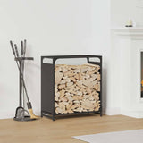 Vidaxl brandhoutrek 60x28x65 cm koudgewalst staal zwart