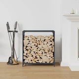 Vidaxl brandhoutrek 60x28x65 cm koudgewalst staal antracietkleurig