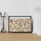 Vidaxl brandhoutrek 90x28x65 cm koudgewalst staal antracietkleurig
