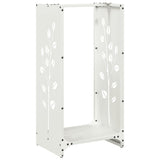 Vidaxl brandhoutrek 40x30x80 cm koudgewalst staal wit