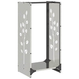 Vidaxl brandhoutrek 40x30x80 cm roestvrij staal
