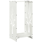 Vidaxl brandhoutrek 40x30x80 cm koudgewalst staal wit