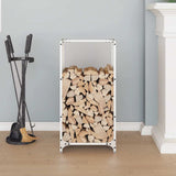 Vidaxl brandhoutrek 40x30x80 cm koudgewalst staal wit