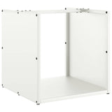 Vidaxl brandhoutrek 40x40x40 cm koudgewalst staal wit