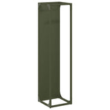 Vidaxl brandhoutrek 25x25x100 cm koudgewalst staal olijfgroen