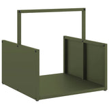 Vidaxl brandhoutrek 40x40x40 cm koudgewalst staal olijfgroen