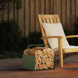 Vidaxl brandhoutrek 40x40x40 cm koudgewalst staal olijfgroen