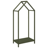 Vidaxl brandhoutrek 40x25x90 cm koudgewalst staal olijfgroen