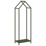 Vidaxl brandhoutrek 40x25x120 cm koudgewalst staal olijfgroen