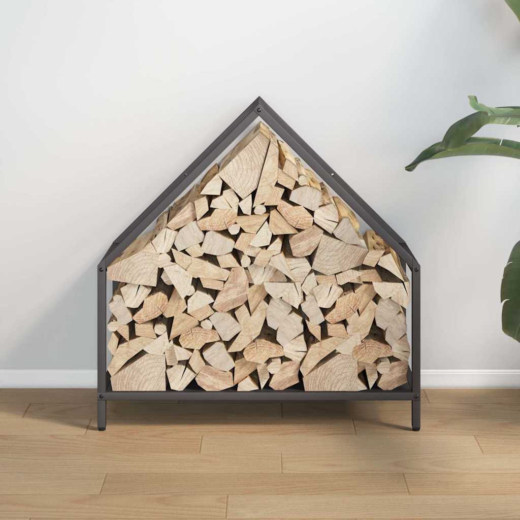 Vidaxl brandhoutrek 60x25x60 cm koudgewalst staal zwart