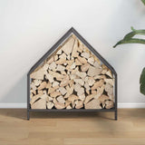 Vidaxl brandhoutrek 60x25x60 cm koudgewalst staal zwart