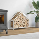 Vidaxl brandhoutrek 60x25x60 cm koudgewalst staal wit