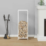Vidaxl brandhoutrek 34x25x100 cm koudgewalst staal wit