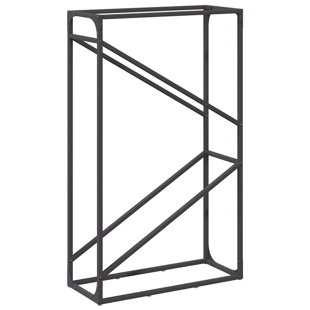 Vidaxl brandhoutrek 60x25x100 cm koudgewalst staal zwart