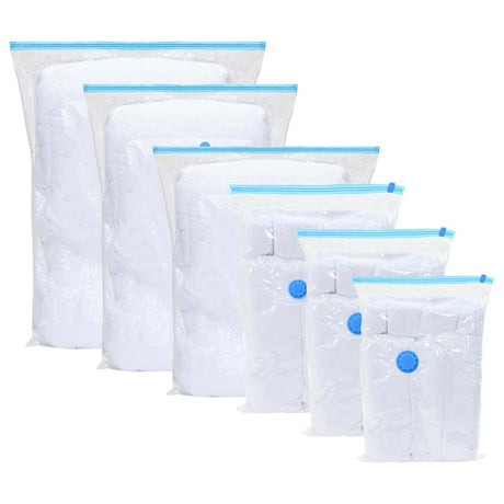 Vidaxl opslagzakken met opslag 20 pcs transparant en blauw 70 x 50 cm