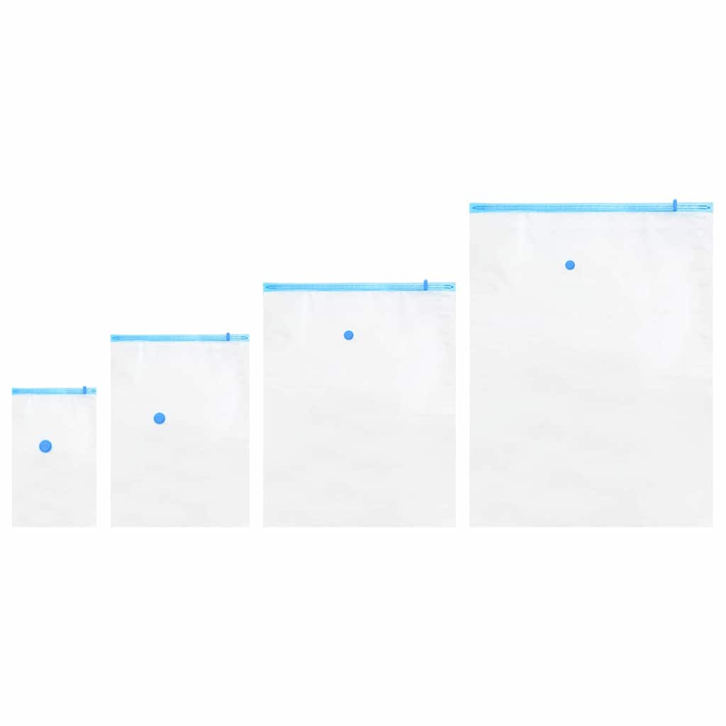 Vidaxl opslagzakken 15 pcs transparant en blauw 130 x 100 cm