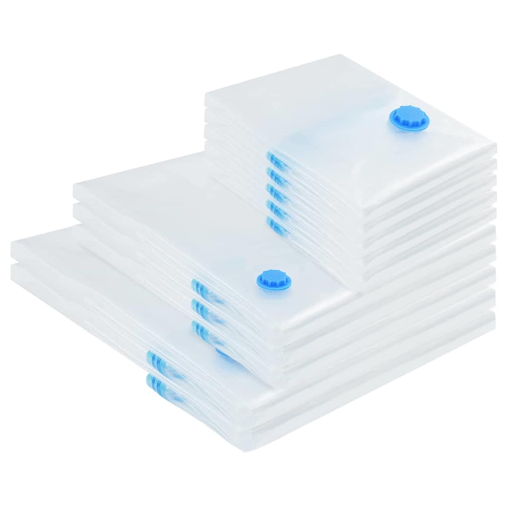 Vidaxl opslagzakken 10 pcs transparant en blauw 130 x 100 cm
