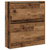 Vidaxl schoenenkast met plank oudhout 80 x 21 x 87,5 cm bewerkt hout