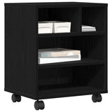 Vidaxl printerstand zwart eiken 41 x 32 x 48 cm bewerkt hout