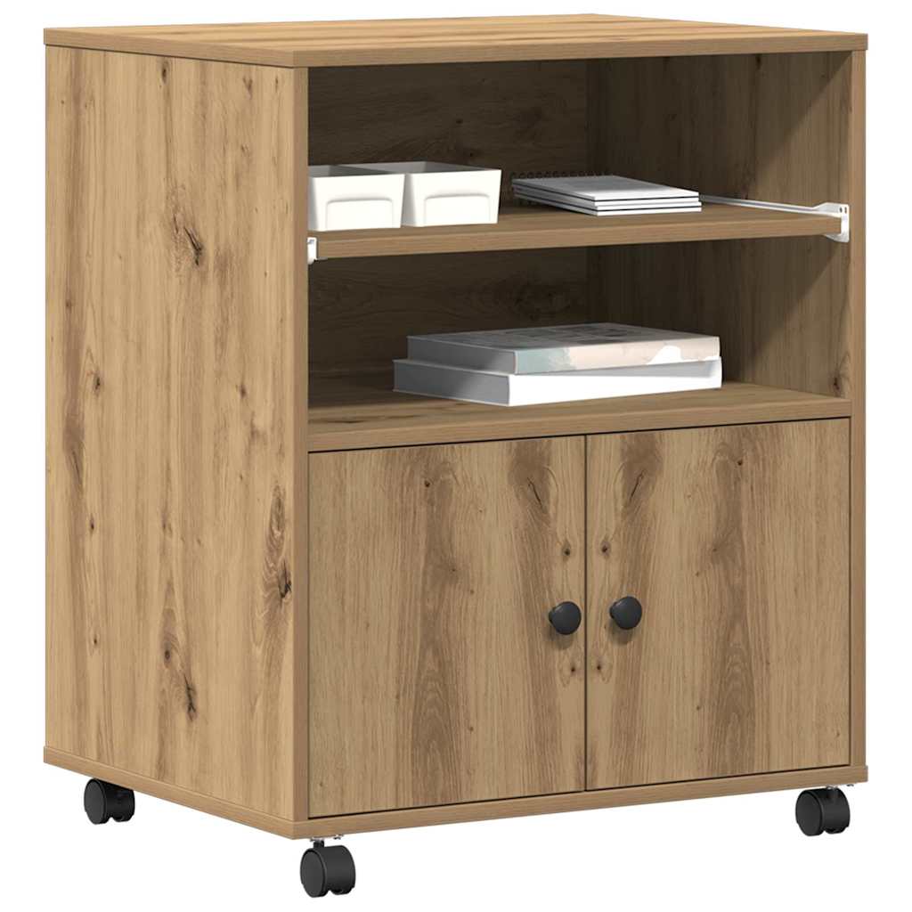 Vidaxl printerstand artisan eiken 60 x 48 x 74 cm bewerkt hout