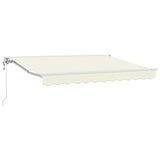 Vidaxl inklapbaar zonnescherm crème 250 x 200 cm polyester en metaal