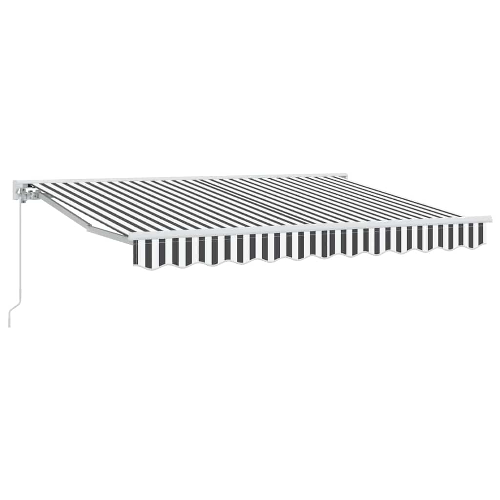 Vidaxl inklapbaar zonnescherm antraciet en wit 250 x 200 cm