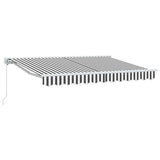 Vidaxl inklapbaar zonnescherm antraciet en wit 250 x 200 cm