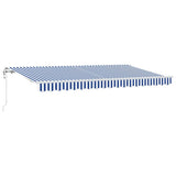 Vidaxl inklapbaar zonnescherm blauw 350 x 200 cm stof