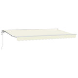 Vidaxl inklapbaar zonnescherm crème 350 x 200 cm polyester en metaal
