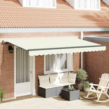 Vidaxl inklapbaar zonnescherm crème 350 x 200 cm stof
