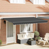 Vidaxl inklapbaar zonnescherm antraciet 400 x 200 cm stof