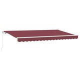 Vidaxl inklapbaar zonnescherm bordeauxrood 400 x 200 cm stof
