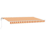 Vidaxl inklapbaar zonnescherm geel 400 x 200 cm stof