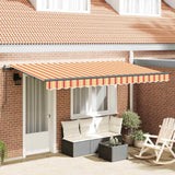 Vidaxl inklapbaar zonnescherm geel 400 x 200 cm stof