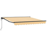 Vidaxl inklapbaar zonnescherm geel en wit 300 x 250 cm