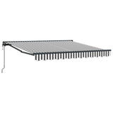 Vidaxl inklapbaar zonnescherm antraciet en wit 300 x 250 cm