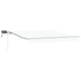 Vidaxl inklapbaar zonnescherm wit 300 x 250 cm stof en staal