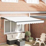 Vidaxl inklapbaar zonnescherm wit 300 x 250 cm polyester en metaal
