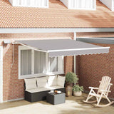 Vidaxl inklapbaar zonnescherm lichtgrijs 300 x 250 cm stof en staal
