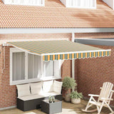 Vidaxl inklapbaar zonnescherm groen en geel 300 x 250 cm stof