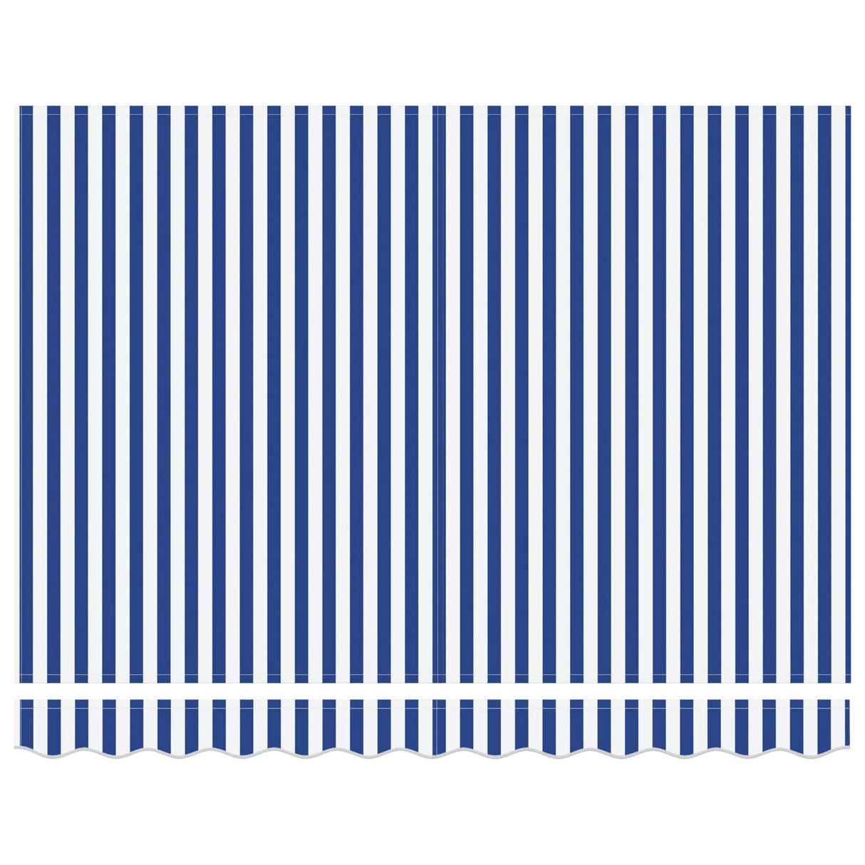 Vidaxl inklapbaar zonnescherm blauw en wit 350 x 250 cm