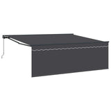 Vidaxl inklapbaar zonnescherm geel en wit 350 x 250 cm