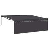 Vidaxl inklapbaar zonnescherm geel en wit 350 x 250 cm