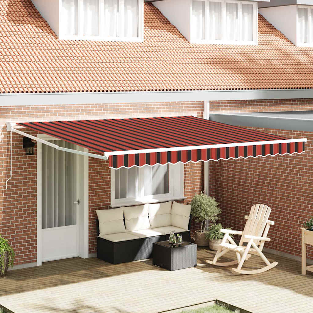 Vidaxl markies rood en zwart 350 x 250 x 165 cm polyester